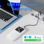 УМБ Vention 20000mAh PD 22.5W 3A 1Type-C 2USB PD+QC 3.0 LED Display White (FHLW0)