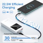 УМБ Vention 20000mAh PD 22.5W 3A 1Type-C 2USB PD+QC 3.0 LED Display White (FHLW0)