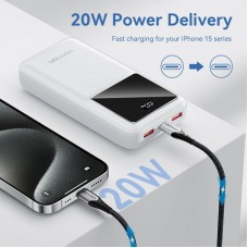 УМБ Vention 20000mAh PD 22.5W 3A 1Type-C 2USB PD+QC 3.0 LED Display White (FHLW0)