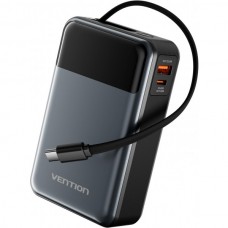 УМБ Vention 20000mAh PD 65W 3A 1Type-C 2USB PD+QC3.0 Built-in LED Display Black (FHYB0)