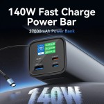 УМБ Vention 27000mAh PD 140W 5A 2Type-C 1USB PD3.1+QC3.0 LED Display Gray (FHVH0)