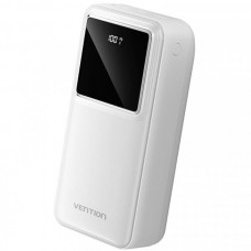 УМБ Vention 30000mAh PD 22.5W 3A 1Type-C 2USB PD+QC3.0 LED Display White (FHMW0)