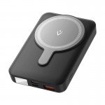 УМБ Vention Magnetic Qi Wireless 10000mAh PD 22.5W 3A 1Type-C 1USB PD+QC 3.0 LED Display Black (FHTB0)