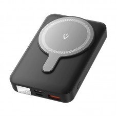УМБ Vention Magnetic Qi Wireless 10000mAh PD 22.5W 3A 1Type-C 1USB PD+QC 3.0 LED Display Black (FHTB0)
