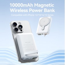 УМБ Vention Magnetic Qi Wireless 10000mAh PD 22.5W 3A 1Type-C 1USB PD+QC 3.0 LED Display Black (FHTB0)