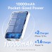 УМБ Vention Magnetic Qi Wireless 10000mAh PD 22.5W 3A 1Type-C 1USB PD+QC 3.0 LED Display Black (FHTB0)