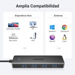 USB HUB 4USB 3.0 USB-USB 1m CM219 Ugreen Space Gray