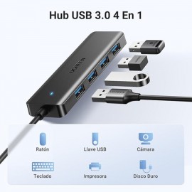 USB HUB 4USB 3.0 USB-USB 1m CM219 Ugreen Space Gray