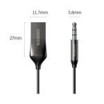 Адаптер Bluetooth 5.0 Aux with mic 3.5мм-USB CM309 Ugreen Black