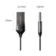 Адаптер Bluetooth 5.0 Aux with mic 3.5мм-USB CM309 Ugreen Black
