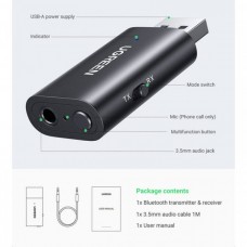 Адаптер Ugreen USB-3.5мм 2.0 Bluetooth Audio CM523 Black