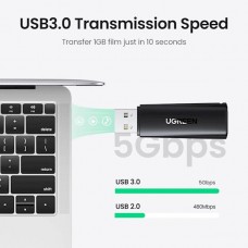 Адаптер USB-SD 3.0 карт 2 слота 5 Гбіт CM264 Ugreen Black