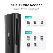Адаптер USB-SD 3.0 карт 2 слота 5 Гбіт CM264 Ugreen Black