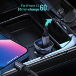 Автомобильное зарядное устройство Ugreen 1USB 1Type-C 30W 3A QC 4.0 EC305 Gray