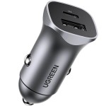 Автомобильное зарядное устройство Ugreen 1USB 1Type-C 30W 3A QC 4.0 EC305 Gray