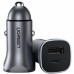 Автомобильное зарядное устройство Ugreen 1USB 1Type-C 30W 3A QC 4.0 EC305 Gray