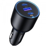 Автомобильное зарядное устройство Ugreen 1USB 2Type-C 130W 5A QC 3.0 CD293 Black