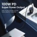 Автомобильное зарядное устройство Ugreen 1USB 2Type-C 130W 5A QC 3.0 CD293 Black
