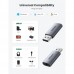 Звуковая карта USB AUX jack TRRS (Mic & Ear) ALC4030 Ugreen CM383 Gray