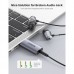 Звуковая карта USB AUX jack TRRS (Mic & Ear) ALC4030 Ugreen CM383 Gray