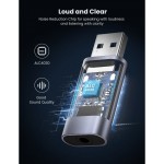 Звуковая карта USB AUX jack TRRS (Mic & Ear) ALC4030 Ugreen CM383 Gray