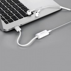 Звуковая карта USB AUX jack TRRS (Mic & Ear) ALC4042 Ugreen US206 White