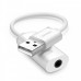 Звуковая карта USB AUX jack TRRS (Mic & Ear) ALC4042 Ugreen US206 White