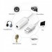 Звуковая карта USB AUX jack TRRS (Mic & Ear) ALC4042 Ugreen US206 White