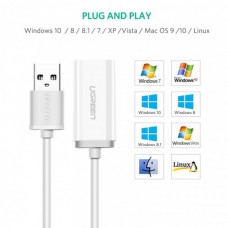 Звуковая карта USB AUX jack TRRS (Mic & Ear) ALC4042 Ugreen US206 White