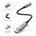 Звуковая карта USB AUX jack TRRS (Mic + Ear) KT0210 0.25m Ugreen CM477 Black