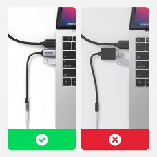 Звуковая карта USB AUX jack TRRS (Mic + Ear) KT0210 0.25m Ugreen CM477 Black
