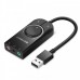 Звуковая карта USB AUX jack TRS (Mic + Ear) SSS1629 Ugreen CM129 Black