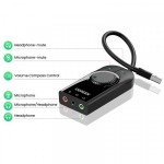 Звуковая карта USB AUX jack TRS (Mic + Ear) SSS1629 Ugreen CM129 Black