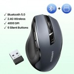 Мышь Ugreen 2.4GHz MU006 Ergonomic Wireless 4000dpi 4кн Silence Design Black