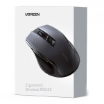 Мышь Ugreen 2.4GHz MU006 Ergonomic Wireless 4000dpi 4кн Silence Design Black