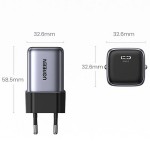 Сетевое зарядное устройство Ugreen 1Type-C Gan PD 30W 3A Nexode Mini cable CD319 Gray