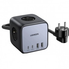 Сетевое зарядное устройство Ugreen 2Type-C 2USB 65W 3A DigiNest Cube CD268 Black