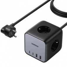 Сетевое зарядное устройство Ugreen 2Type-C 2USB 65W 3A DigiNest Cube CD268 Black
