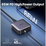 Сетевое зарядное устройство Ugreen 2Type-C 2USB Gan PD 65W 3.2A CD327 Desktop Fast Charger Black