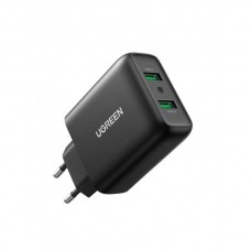Сетевое зарядное устройство Ugreen 2USB 36W 3A QC 3.0 Fast Charger CD161 Black