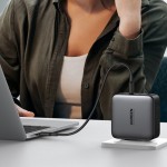 Сетевое зарядное устройство Ugreen 3Type-C 1USB Gan PD 100W 3A + Cable CD226 Gray