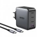 Сетевое зарядное устройство Ugreen 3Type-C 1USB Gan PD 100W 3A + Cable CD226 Gray