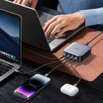 Сетевое зарядное устройство Ugreen 3Type-C 1USB Gan PD 100W 3A Nexode CD328 Desktop Fast Charger Black