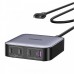Сетевое зарядное устройство Ugreen 3Type-C 1USB Gan PD 100W 3A Nexode CD328 Desktop Fast Charger Black