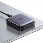 Сетевое зарядное устройство Ugreen 3Type-C 1USB Gan PD 100W 3A Nexode CD328 Desktop Fast Charger Black