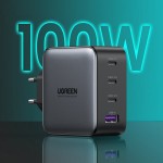 Сетевое зарядное устройство Ugreen 3Type-C 1USB Gan PD 100W 5A CD226 Black