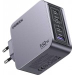 Сетевое зарядное устройство Ugreen 3Type-C 1USB Gan PD 160W 5A Nexode Pro X763 Gray