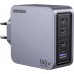 Сетевое зарядное устройство Ugreen 3Type-C 1USB Gan PD 160W 5A Nexode Pro X763 Gray