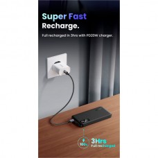 УМБ Ugreen 10000mAh 1USB 1Type-C PD 20W 3A PDQC3.0  Black