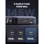 УМБ Ugreen 25000mAh 2USB 1Type-C PD 145W 5A PD3.0/QC3.0/FCP/AFC PB205 Gray
